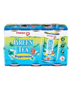 POKKA PEPPERMINT GREEN TEA 6S 300ML (SLEEK CAN)- Carton