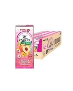 T/B POKKA PEACH TEA (LESS SUGAR) (250ML X 6S X 24)- Carton