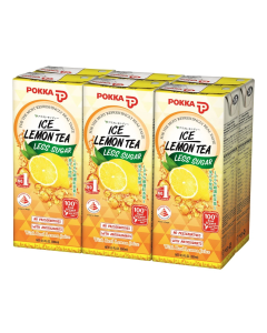 POKKA ICE LEMON TEA LESS SUGAR (320ML X 24BTL)- Carton