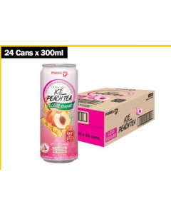 POKKA ICE PEACH TEA (LS) (SLEEK CAN 300ML X 24)- Carton