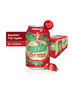 POKKA SPARKLING FUJI APPLE JUICE DRINK 6S 325ML (SLEEK CAN)- Carton