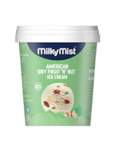 Milky Mist Ice Cream Fruit & Nut Round Tub 16x100ML-Carton