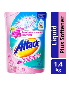 Attack Detergent Plus Softener Liquid Refill 1.4KG-Carton