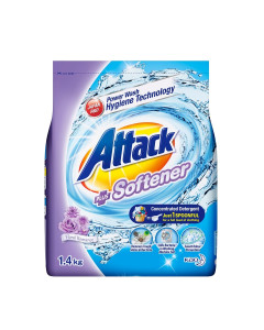 Attack Detergent Plus Softener Powder Floral Romance 1.4KG-Carton