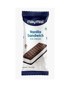Milky Mist Ice Cream Sandwich Vanilla Recta 16x100ML-Carton