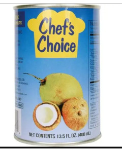 Chef's Choice Canned Coconut Milk - Carton