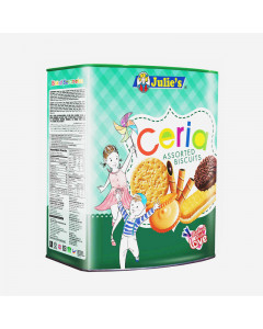 Julie's Ceria Assorted Biscuits Tin - Case