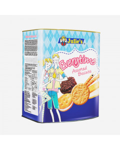 Julie's Everytime Assorted Biscuits Tin - Case