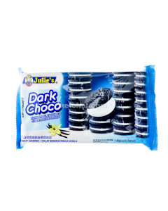 Julie's Dark Choc Vanilla Sandwich 145g - Case