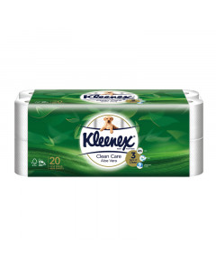 Kleenex 3-Ply Ultra Soft Aloe Vera Toilet Rolls 20 x 190's - Carton