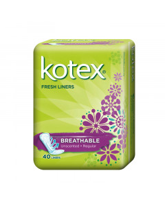 Kotex Freshliners Breathable Unscented 40's Pads - Case