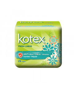Kotex Freshliners Ultrathin Anti-Bacteria 25's Pads - Case