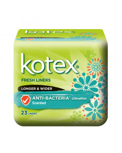 Kotex Freshliners Ultrathin Anti-Bacteria Longer & Wider 23's Pads - Case