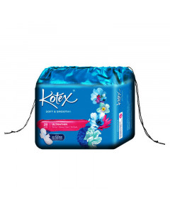 Kotex Soft & Smooth 28cm Ultrathin Wing 16's Pads Twin Pack - Case