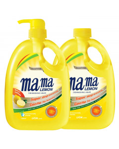 Mama Lemon Dish Washing Liquid Lemon Gold 1L with 1L Refill - Carton