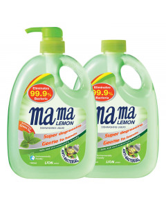 Mama Lemon Dish Washing Liquid Anti Bacterial Green Tea with Refill - Carton
