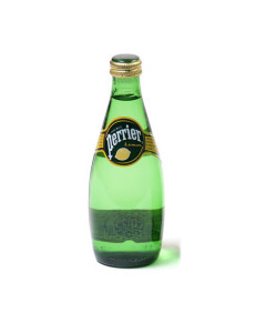 PERRIER SPARKLING MINERAL WATER LEMON GLASS BOTTLE - Case