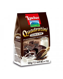 Loacker Cocoa & Milk Quadratini Crispy Wafers  - Case