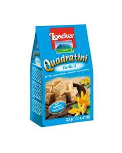 Loacker Vanilla Quadratini Crispy Wafers  - Case