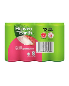 Heaven and Earth Lychee Rose Tea Can Drink - Case