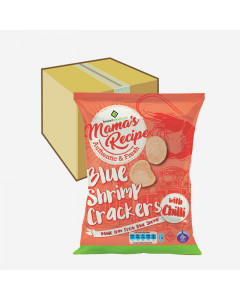 Mama Recipe Blue Shrimp Crackers with Chilli - Case