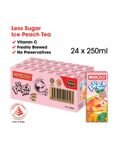 Marigold Ice Peach Tea Drink Less Sweet - Case