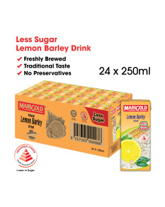 Marigold Lemon Barley Drink Less Sweet - Carton