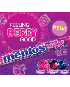 EXPORT MENTOS CANDY BERRY GOOD -Export only-121.5GR X 40 BAGS-Carton