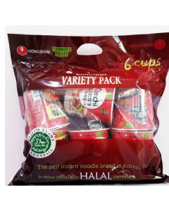 NONG SHIM CUP NOODLES HAPPY HOUR 6s PACK (2 X MUSHROOM,2 X KIMCHI,2 X KOREAN CLAYPOT) - Carton