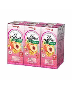 Pokka Ice Peach Tea Less Sugar Tetrapack - Carton