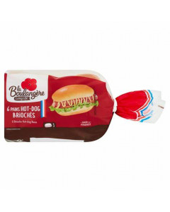 LA BOULANGERE 6 BRIOCHE HOT DOG BUNS - Carton