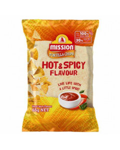 Mission Triangle Yellow Hot & Spicy Fried Chips - Carton 