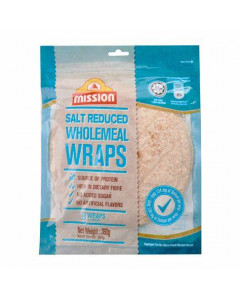 Mission Salt Reduced WholeMeal Wraps - Carton