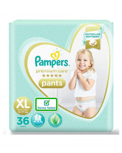 Pampers Premium Care Silk Pant XL36s (12-22kg) - Carton