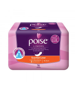 Poise Liner Scented 16's Pads - Case