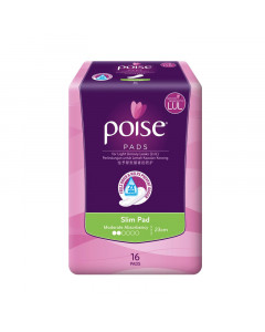 Poise 23cm Regular Slim 16's Pads - Case