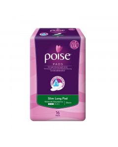 Poise 26cm Slim Long 16's Pads - Case