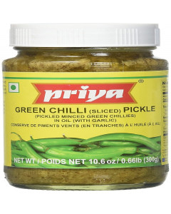 Priya Green Chilli Sliced Pickle - Case