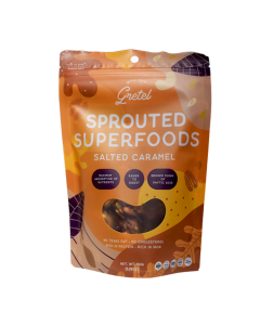 With Love, Gretel Sprouted Superfoods Salted Caramel 150g - Carton