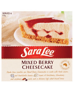 Sara Lee Mixed Berry Cream Cheesecake (frozen) - Carton