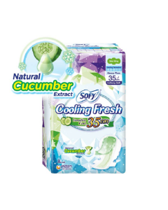 Sofy Cooling Fresh Night Slim Wing 35cm (Cucumber) - Carton