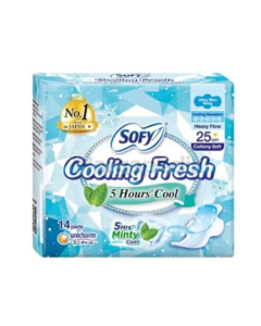 Sofy Cooling Fresh Day Slim Wing 25cm (Minty Cool) - Carton