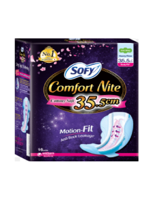 Sofy Comfort  Night Slim Wing 35.5cm 16's (Body Fit) - Carton