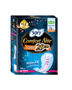 Sofy Comfort  Night Slim Wing 29cm 14's (Side Gathers) - Carton