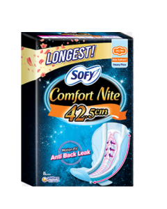 Sofy Comfort  Night Wing 42.5cm 8's (Side Gathers) - Carton