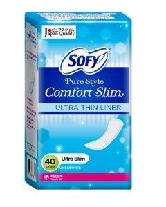Sofy Comfort Slim Pure Style Pantyliner 140mm 40's (Unscented) - Carton