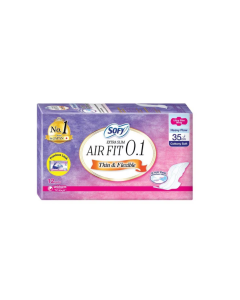 Sofy Extra Slim Air Fit 0.1 Night Slim Wing 35cm 12's - Carton