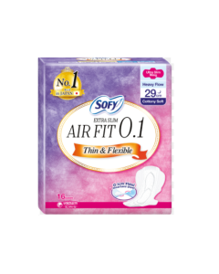 Sofy Extra Slim Air Fit 0.1 Slim Wing 29cm 16's - Carton