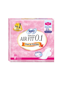 Sofy Extra Slim Air Fit 0.1 Slim Wing 23cm 20's - Carton