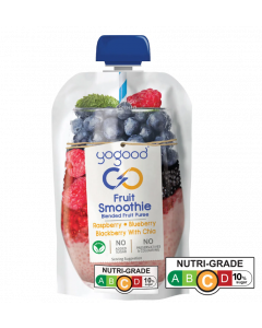 Yogood Go Fruit Smoothie Raspberry Blueberry Blackberry with Chia - Carton (Free 1 Carton for every 10 cartons ordered)